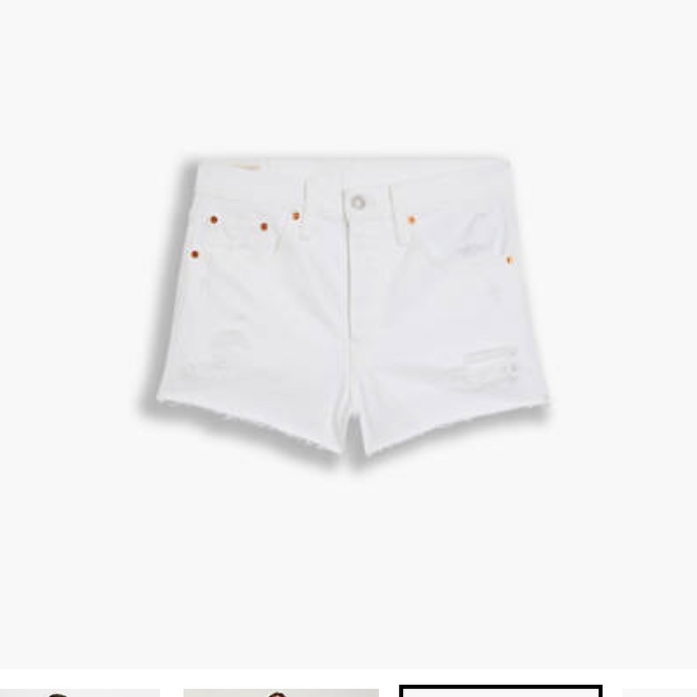 NWT Levi’s Premium White 501 Original High Rise Jean Shorts - Size 24